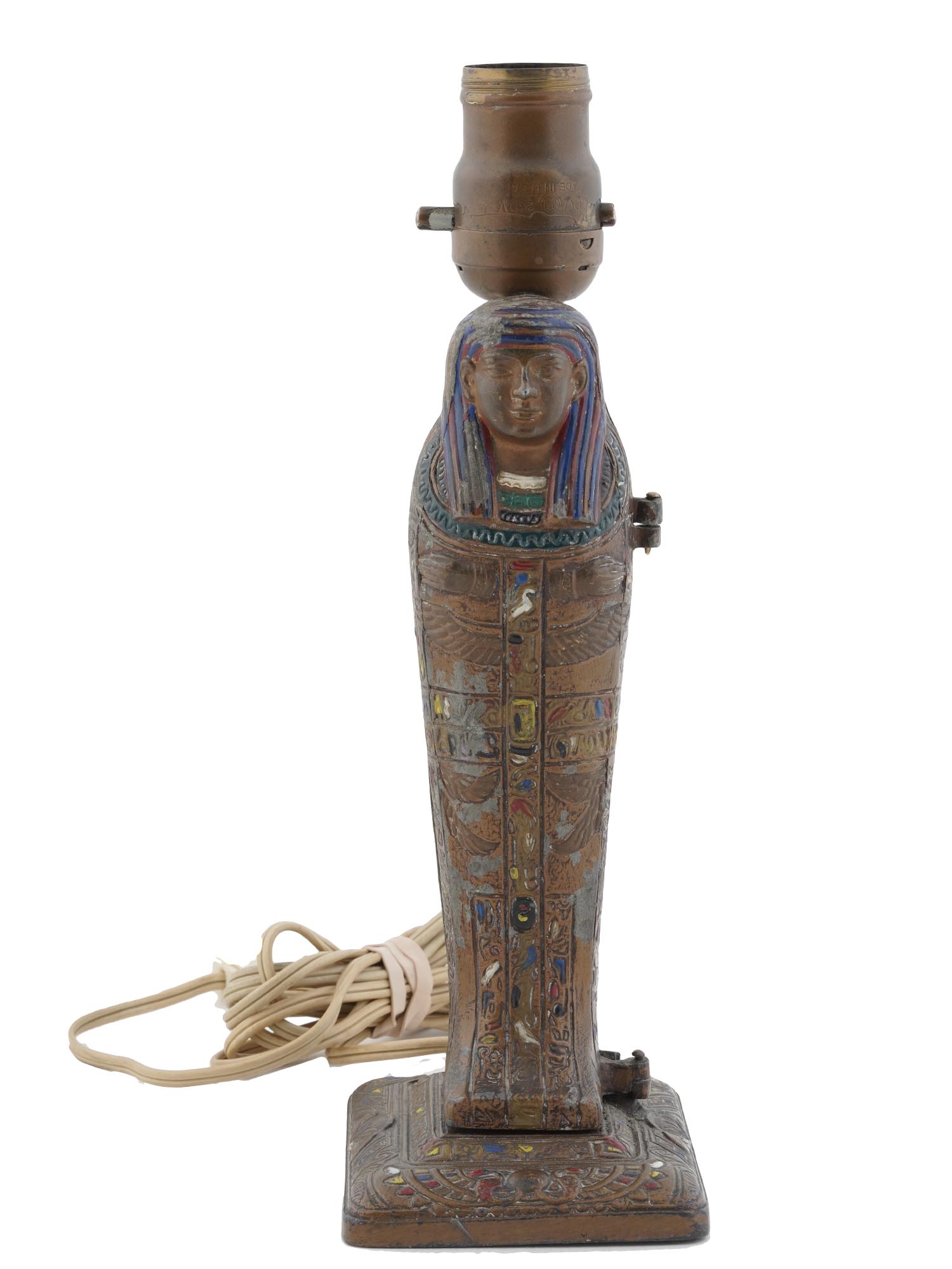 ANTIQUE ART DECO EGYPTIAN MUMMY LAMP BY ARONSON PIC-1